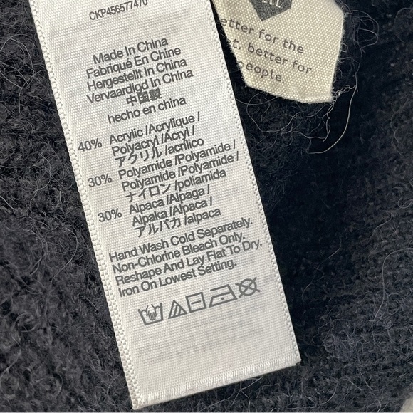 Madewell Bellaire Cardigan Sweater alpaca knit womens Black xsmall minimalist - Picture 7 of 7